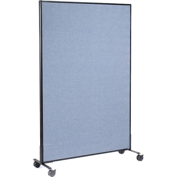 Global Industrial 48-1/4W x 99H Mobile Office Partition Panel, Blue 695789MBL - main